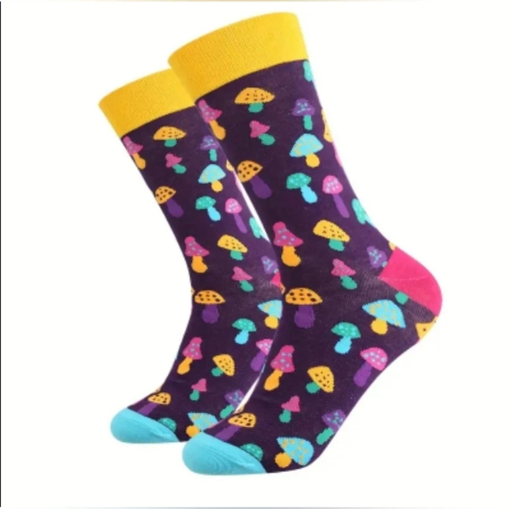 Colorful Mushroom Socks